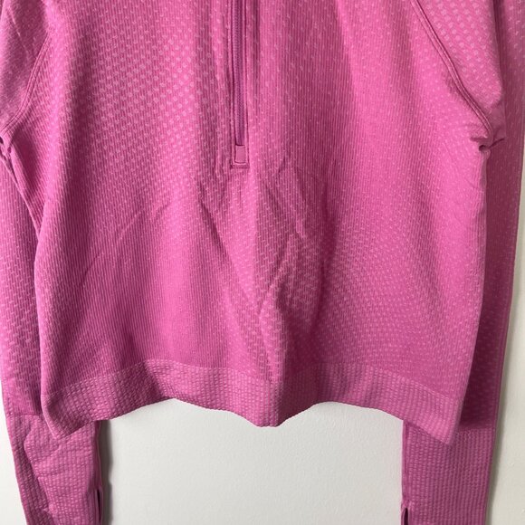 Lululemon Athletic Rest Less Cropped 1/2 Zip Pullover Pink Women’s Size 10 - Picture 4 of 9